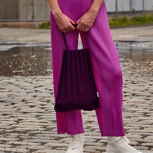 Issey Miyake Me Pleats Bag - Purple NEW